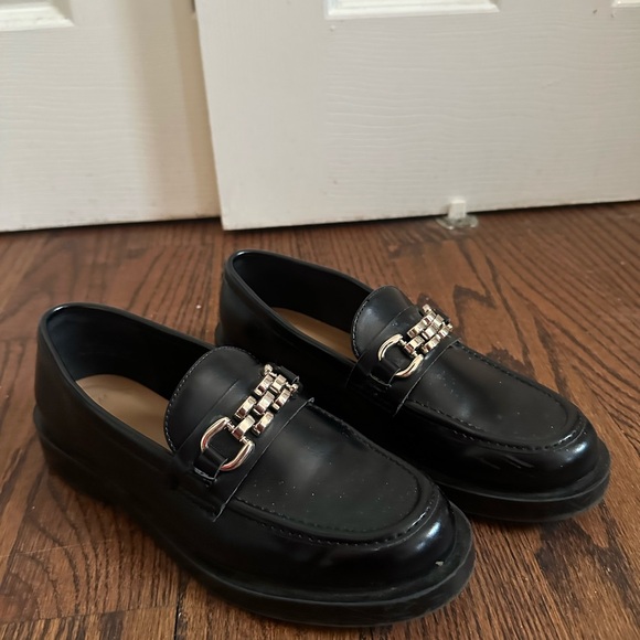 H&M Shoes - H&M Black Loafers with Silver Accent